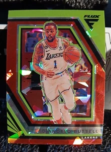 2022-23 Panini Flux #131 D'Angelo Russell Cracked Ice Green Prizm LA Lakers - Picture 1 of 2