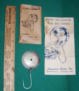 ANTIQUE UNFISHED CANADIAN BAIT SPOON FISHING LURE PAPERWORK IN ORIGINAL ENVELOPE - Picture 1 of 4