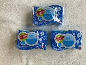 (6) 3M Scotch-Brite Scrub Dots Non-Scratch Sponges 4.4” x 2.6” x .6” - Picture 1 of 2