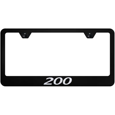 Marco de matrícula de acero inoxidable con logotipo grabado láser Chrysler 200 Foto 1 de 2