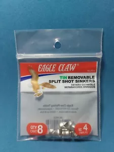 Eagle Claw NLRS4 Removable Split-Shot Non-Lead Size 4 8 Per Pack New - Picture 1 of 2