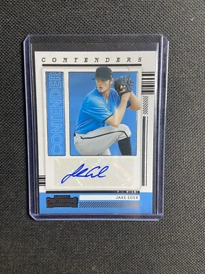 2021 Contenders Jake Eder Contender Auto Autograph Prospect #CA-JE Marlins - Image 1 of 2