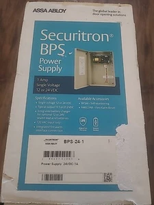 NEW ASSA ABLOY/SECURITRON BPS-24-1 POWER SUPPLY! 24 VOLT, 1 AMP! PS24-1 - Picture 1 of 3