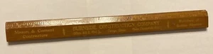 Vtg Advertising Burnside Construction Company 15” Wood Ruler Chicago Illinois A8 - Picture 1 of 12