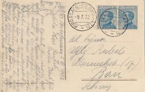 Italy 1922 PORTOFERRAIO Ship Mail PIROSCAFO F.D. GUERAZZI to Switzerland - Picture 1 of 2
