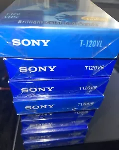 New, Sony Premium Grade Blank Recording VHS 6 Hours 8-T-120VR-1L 9 Pack Sealed - Picture 1 of 7