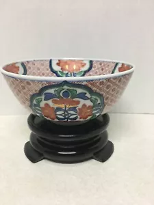 Vintage handbemalte florale dekorative Porzellan Schale Japan - Bild 1 von 5