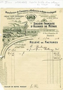 Paris XI ème 52 Rue d'Angoulême - Superbe Entête d'une Orfèvrerie du 01/12/1913 - Picture 1 of 1