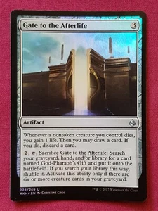 Magic The Gathering AMONKHET FOIL GATE TO THE AFTERLIFE artifact card MTG - Picture 1 of 2