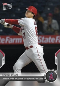 2021 TOPPS NOW CARD ANGELS SHOHEI OHTANI #379 SE UNE A LA CARRERA DE MLB EN HR CON 21 HORAS - Imagen 1 de 1