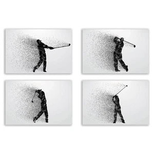 Golf Wall Art Decor Prints - Set of 4 8x10 Inch Unframed Poster Photos - Man ... - Picture 1 of 9