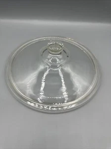 Vintage Pyrex 1.5QT Clear Glass Round Lid #407 8.25" Diameter Replacement - Picture 1 of 7