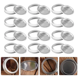 12pcs Portable Thickened Wide Mouth Canning Lids Can Lids Home Gift - Picture 1 of 12
