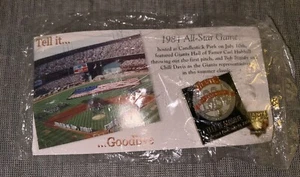 1984 SF Giants All Star Game Pin Candlestick Park Say Goodbye New - Picture 1 of 2