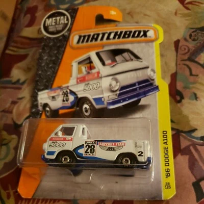 2017 Matchbox #39 '66 Dodge A100 / White / MBX CONSTRUCTION / Nice - Image 1 of 4