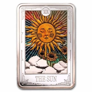 Niue -2024- Carta del Tarot: XIX El Sol 1 oz ¡Moneda de Plata Prueba .999!! - Imagen 1 de 4