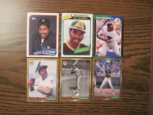 6 DAVE WINFIELD CARDS 80 &89TOPPS, 89 DONRUSS, 3 RAINBOW CARDS NR MT - Picture 1 of 2