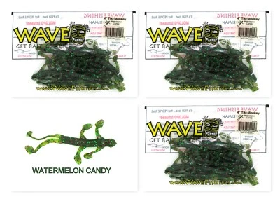 (3) Paquetes sin abrir Plásticos Ondulados 4" Tiki-Monkey Sandía Caramelo Nuevo Foto 1 de 3