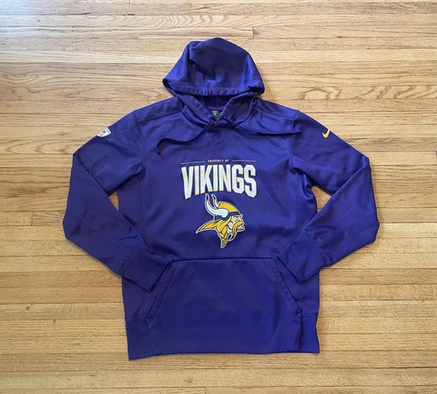 Minnesota Vikings Nike Dri-Fit Training Hoodie Mens S EUC Purple NFL Cover