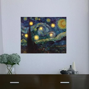 12 in. x 16 Night" LED Lighted Canvas Art - Picture 1 of 12
