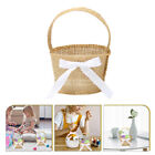 6 Pcs Mini Woven Basket Linen Child Wicker Picnic Woodchip Empty Easter Buckets
