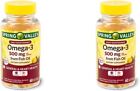 Spring Valley Omega-3 500 mg from Fish Oil Heart Health, Lemon, 60 Softgels (Pac