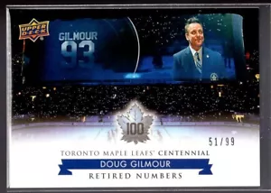 Toronto Maple Leafs Centennial Blue Exclusives #134 2017-18 Doug Gilmour 51/99 - Imagen 1 de 2