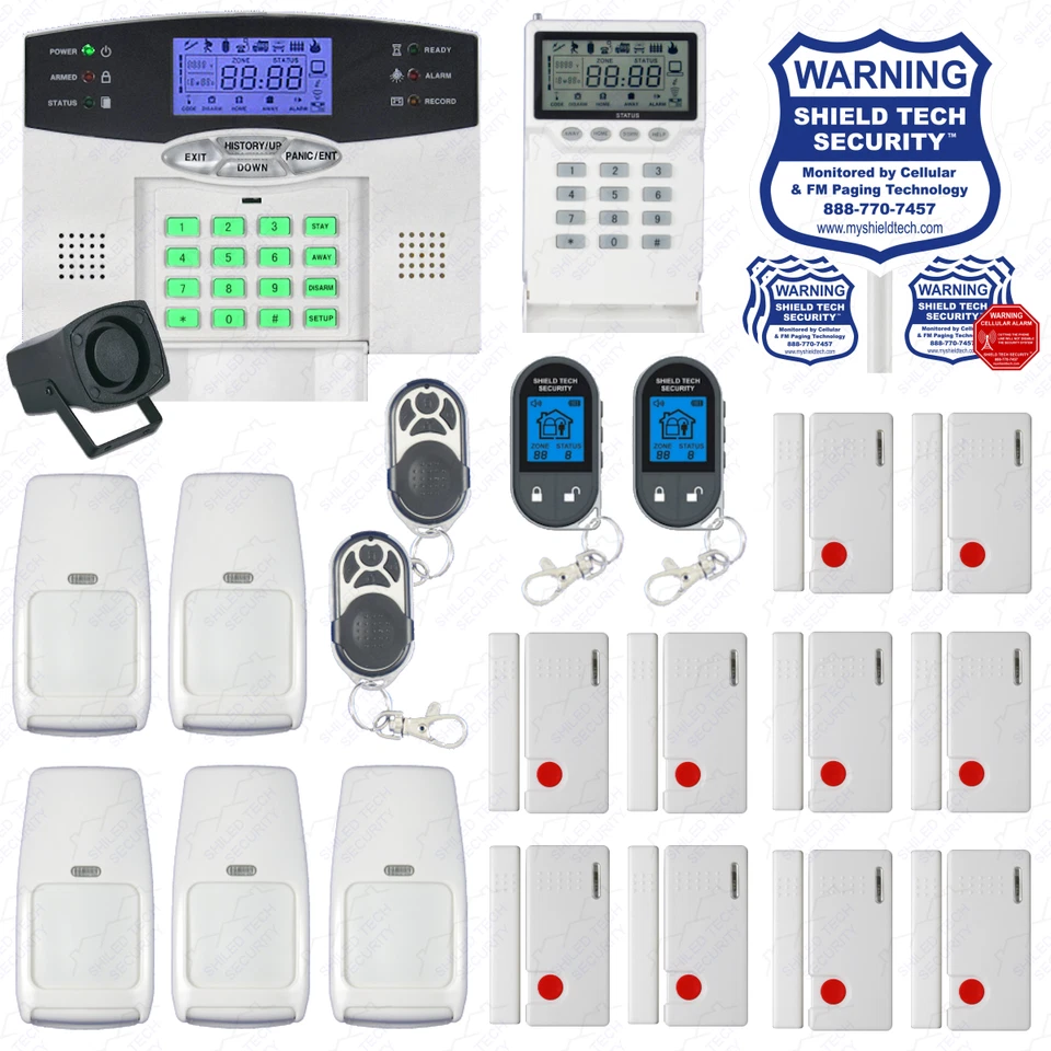 WIRELESS HOME SECURITY SYSTEM - LCD BURGLAR FIRE ALARM HOUSE AUTO-DIALER NEW A13 - Image 1 of 4