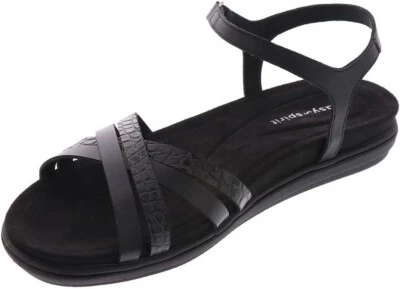 Sandalia plana Easy Spirit Dottle 3 para mujer, negra, talla 9,5 M Foto 1 de 4