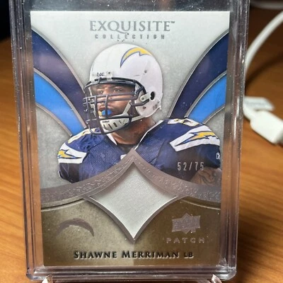 Shawne Merriman 2009 UD Exquisite Silver Patch Maryland Terrapins /75 - Image 1 of 4