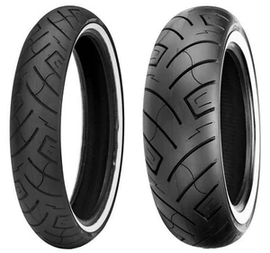 Shinko 120/90-17 & 170/80-15 777 White Wall Tires 97-03 VT750C/CD/CD2 Shadows - Picture 1 of 1