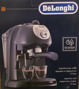 De'longhi EC201.CD.B - Cafetera de bomba tradicional (15 bar de presión, 2  tazas, café