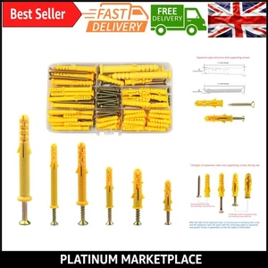 150 Stck. Schwerlast Dübel & Schrauben Set - M6/M8/M10 Kunststoff Spreizanker... - Bild 1 von 12