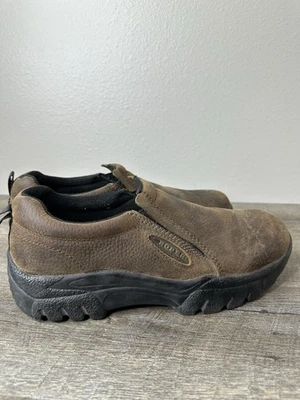 Roper Bay Brown Performance Brown Leather Slip On Shoes Men's Size 10.5 Loafers - Image 1 of 4