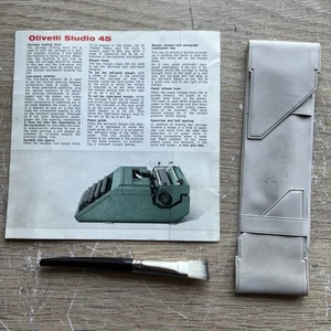 Olivetti Studio 45 Typewriter Manual Instructions & Original Brush And Case - Picture 1 of 5