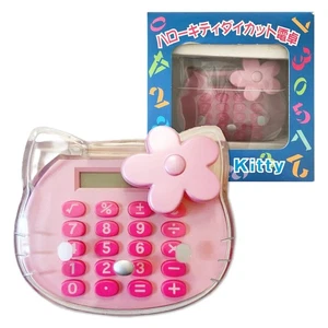 Hello Kitty Gesichtsförmiger gestanzter Taschenrechner 2003 Vintage Japan Neu - Bild 1 von 10