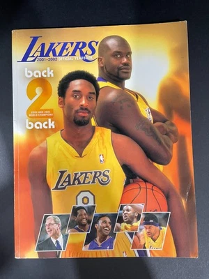 2001-02 Los Angeles Lakers Basketball Yearbook - Back 2 Back - Shaq / Kobe - Image 1 of 3