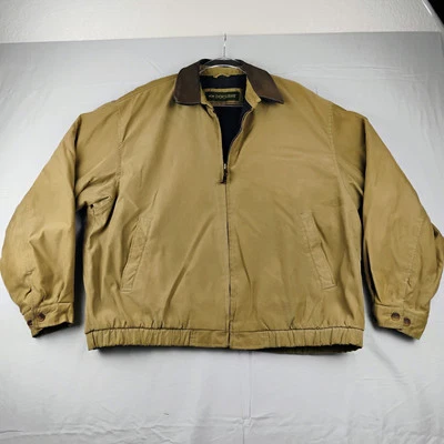 Dockers Jacket Zip Up Casual Outdoor Mens Size XL Tan Coat Sherpa Lined Leather  - Image 1 of 4