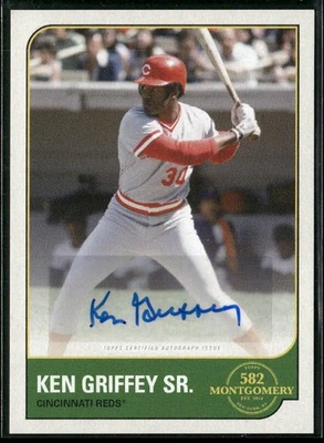 2022 Topps 582 Montgomery Club Set 1 Ken Griffey Sr Autograph Cincinnati Reds - Image 1 of 2