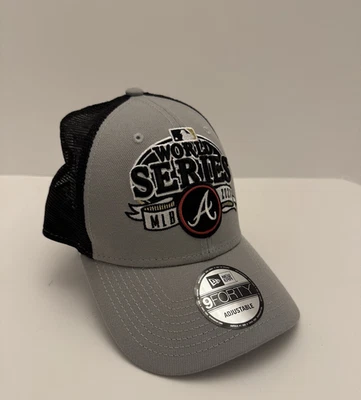 Atlanta Braves 2021 World Series 9Forty Hat MLB Gray Black Snapback On Field Cap - Image 1 of 4