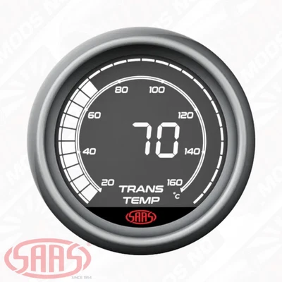 SAAS Trans Temp Gauge 20°-160° 52mm Muscle Digital Series 12V - Image 1 of 4