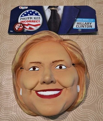 NWT Hillary Clinton Halloween Plastic Mask Presidential Politician Disguise 2015 - Image 1 of 4