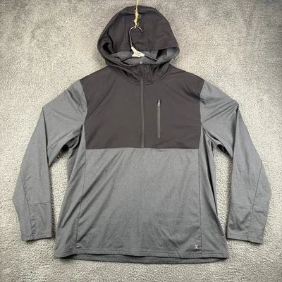 Xersion Womens XL Quick Dry Warmth Hoodie Pullover Athletic Gray Black - Image 1 of 4
