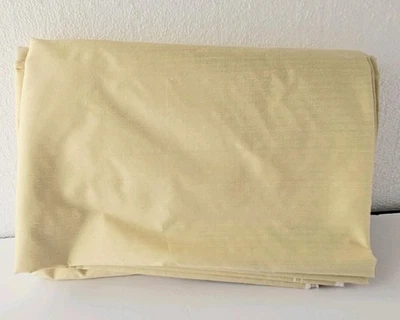 52" Silk Fabric Cream / Light Yellow W Interfaced Backing 3yds + READ  Craft - Image 1 of 4
