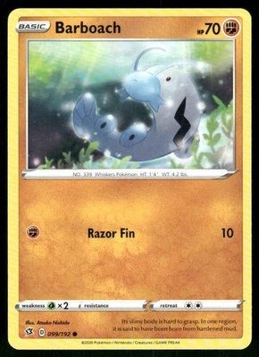 Barboach 099/192 Common Normal SWSH02: Rebel Clash NM - Image 1 of 2