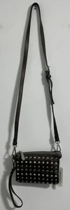 Encantador Charlie Bandolera Bolso de Hombro Bolso Muñequera Gunmetal Estrás NUEVO - Imagen 1 de 11