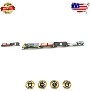 Juego Tren Eléctrico Deluxe 60 Piezas Escala N - Freightmaster con Pista y Coches - Imagen 1 de 3