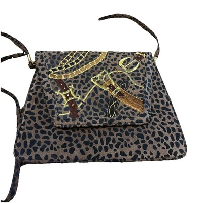 Bolso de Hombro para Mujer J. Renee Estampado de Leopardo Cinturones Bordados Cartera Occidental de Colección Foto 1 de 4
