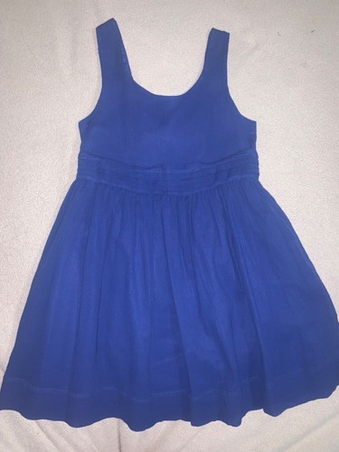 Abito per bambine Burberry blu con retro aperto e fiocco taglia 6Y 116 sm $450