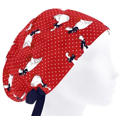 Surgical cap, scrub caps, scrub hats for women, nurse cap dot, geese scrub hats - Image 1 of 3